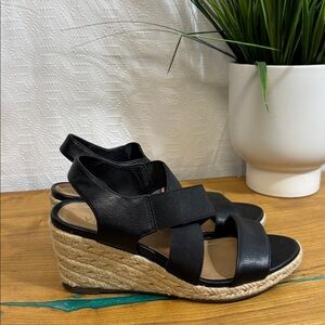 Vionic | Orthaheel Tulum AINSLEIGH Wedge Sandals | BLACK | Size 7.5